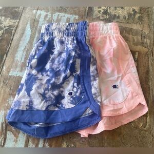 Champion Kids Tie-Dye Shorts - Navy and Light Pink